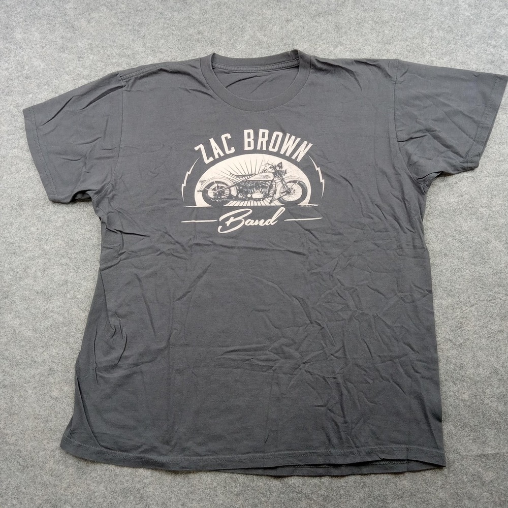 Zac Brown Band Shirt Mens‎ Medium Motorcycle Graphic Concert Tour Merch Country